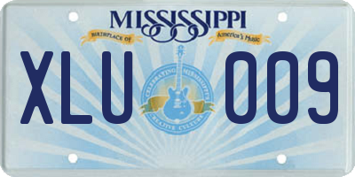 MS license plate XLU009