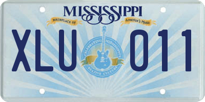 MS license plate XLU011