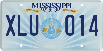 MS license plate XLU014