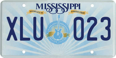 MS license plate XLU023