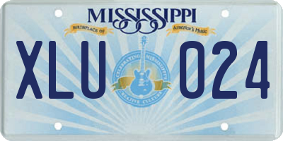 MS license plate XLU024