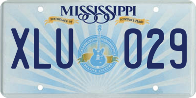 MS license plate XLU029