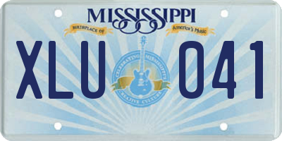 MS license plate XLU041
