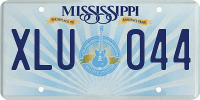 MS license plate XLU044