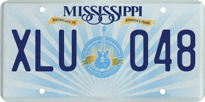 MS license plate XLU048