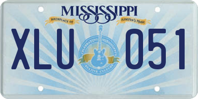 MS license plate XLU051