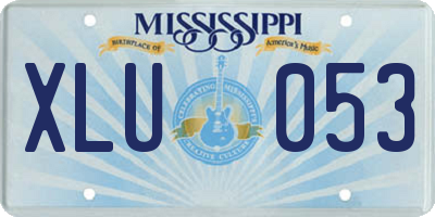 MS license plate XLU053