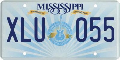 MS license plate XLU055