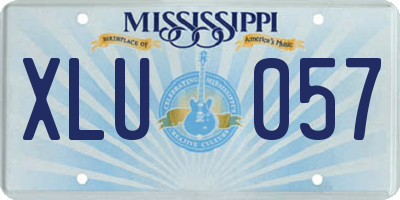 MS license plate XLU057