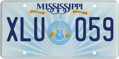 MS license plate XLU059