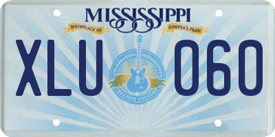 MS license plate XLU060