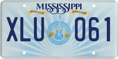 MS license plate XLU061