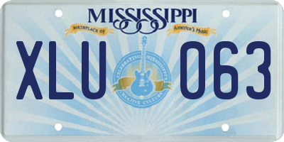 MS license plate XLU063