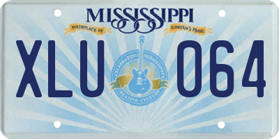 MS license plate XLU064