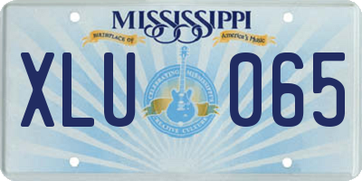 MS license plate XLU065