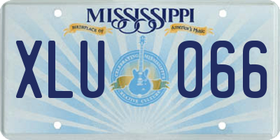 MS license plate XLU066