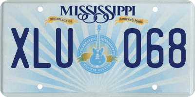 MS license plate XLU068