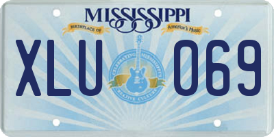 MS license plate XLU069