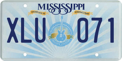MS license plate XLU071