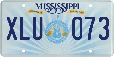 MS license plate XLU073