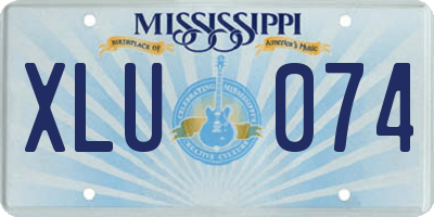 MS license plate XLU074