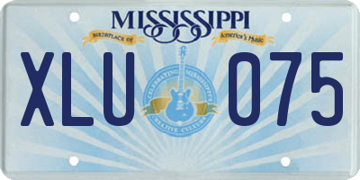 MS license plate XLU075