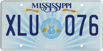 MS license plate XLU076