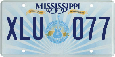 MS license plate XLU077
