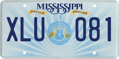 MS license plate XLU081