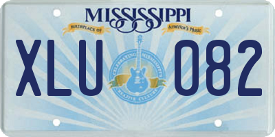 MS license plate XLU082