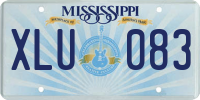 MS license plate XLU083