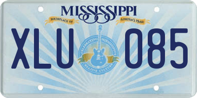 MS license plate XLU085