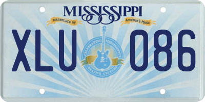MS license plate XLU086