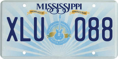 MS license plate XLU088
