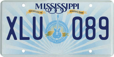 MS license plate XLU089