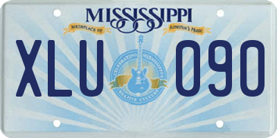 MS license plate XLU090