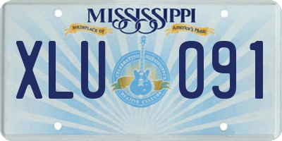 MS license plate XLU091