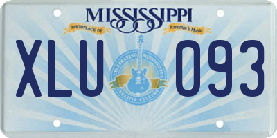 MS license plate XLU093