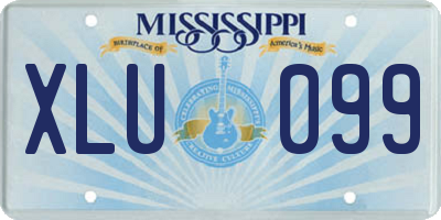 MS license plate XLU099