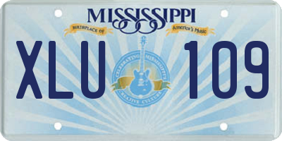 MS license plate XLU109