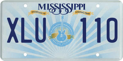 MS license plate XLU110