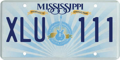 MS license plate XLU111