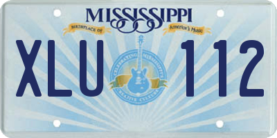 MS license plate XLU112