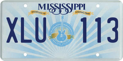 MS license plate XLU113