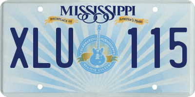 MS license plate XLU115