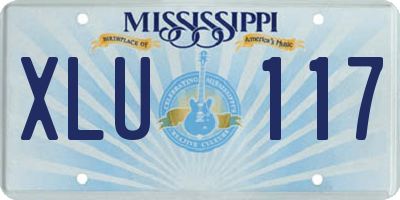 MS license plate XLU117