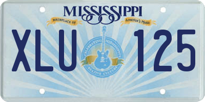 MS license plate XLU125