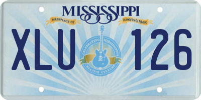 MS license plate XLU126