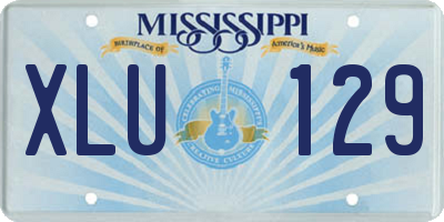 MS license plate XLU129