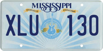 MS license plate XLU130